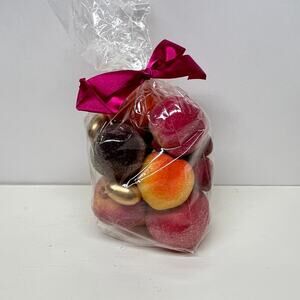 Bag of Faux Beaded Frosted Fruit Grapes Apples Orange